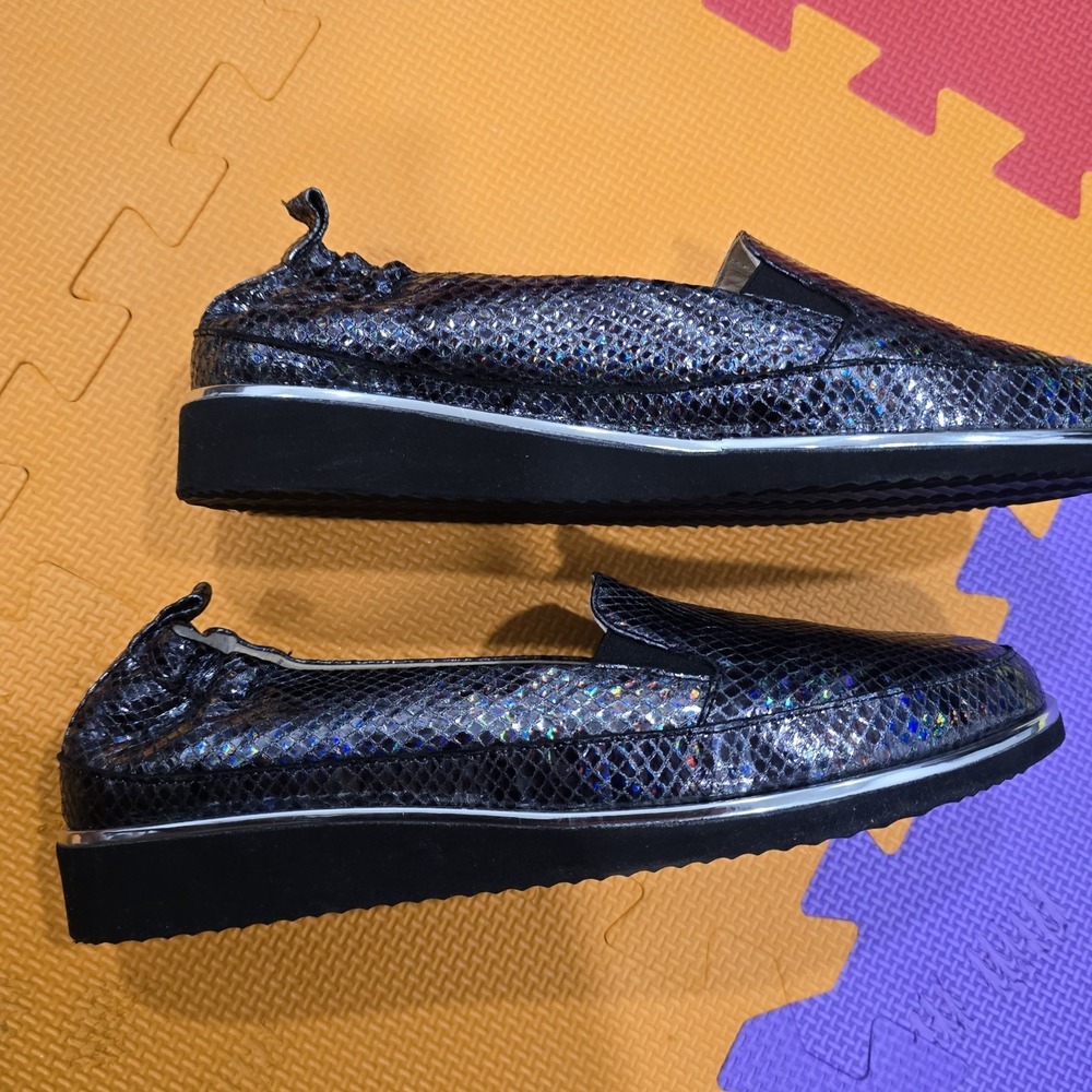 Gianni Ferrante Italy Women's Loafers Size 39 US 9.5-10 | 26cm Holographic Snake - Picture 6 of 12